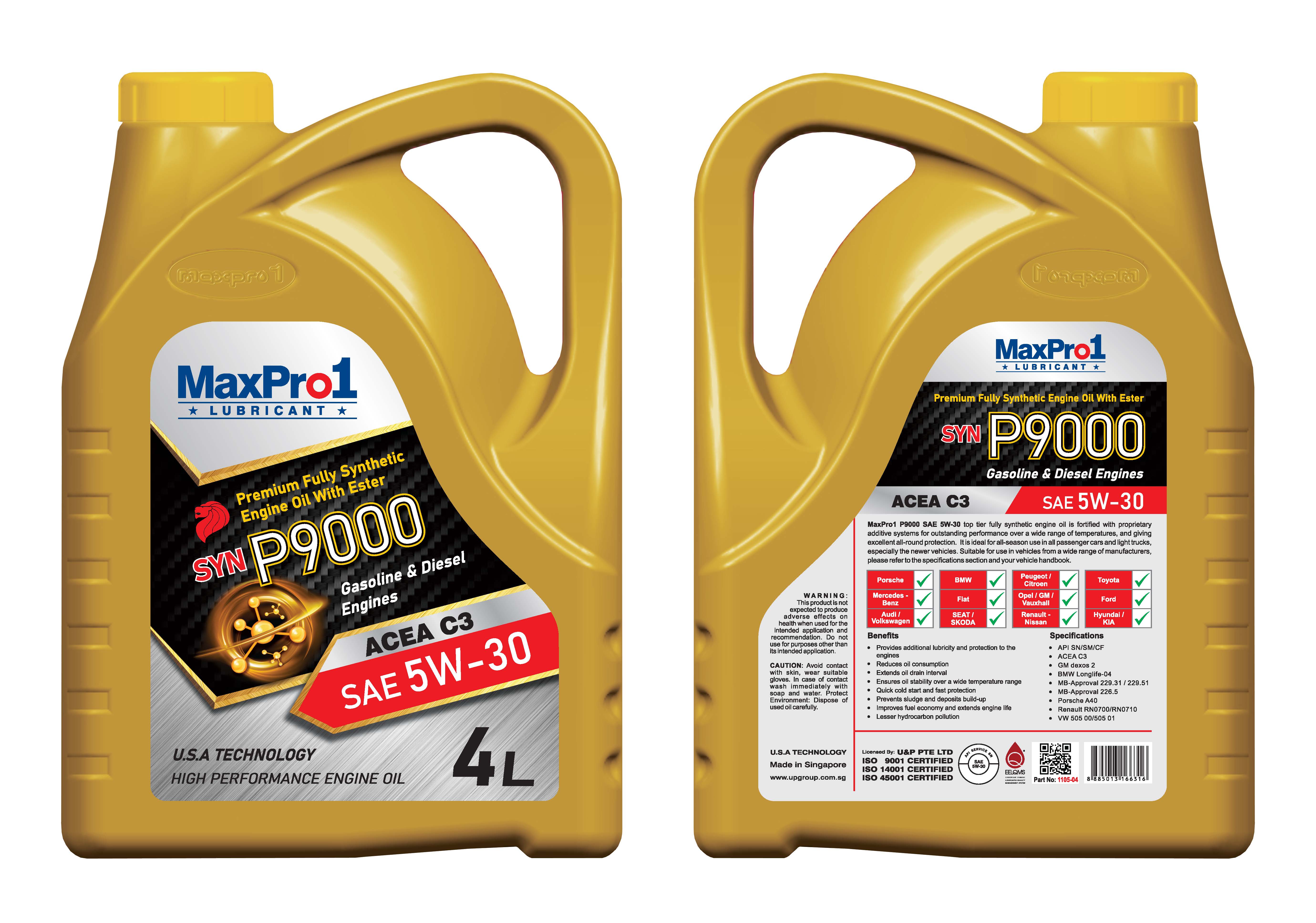 110504_MP MaxPro1 Моторное масло Syn P9000 SAE 5W30, 4L