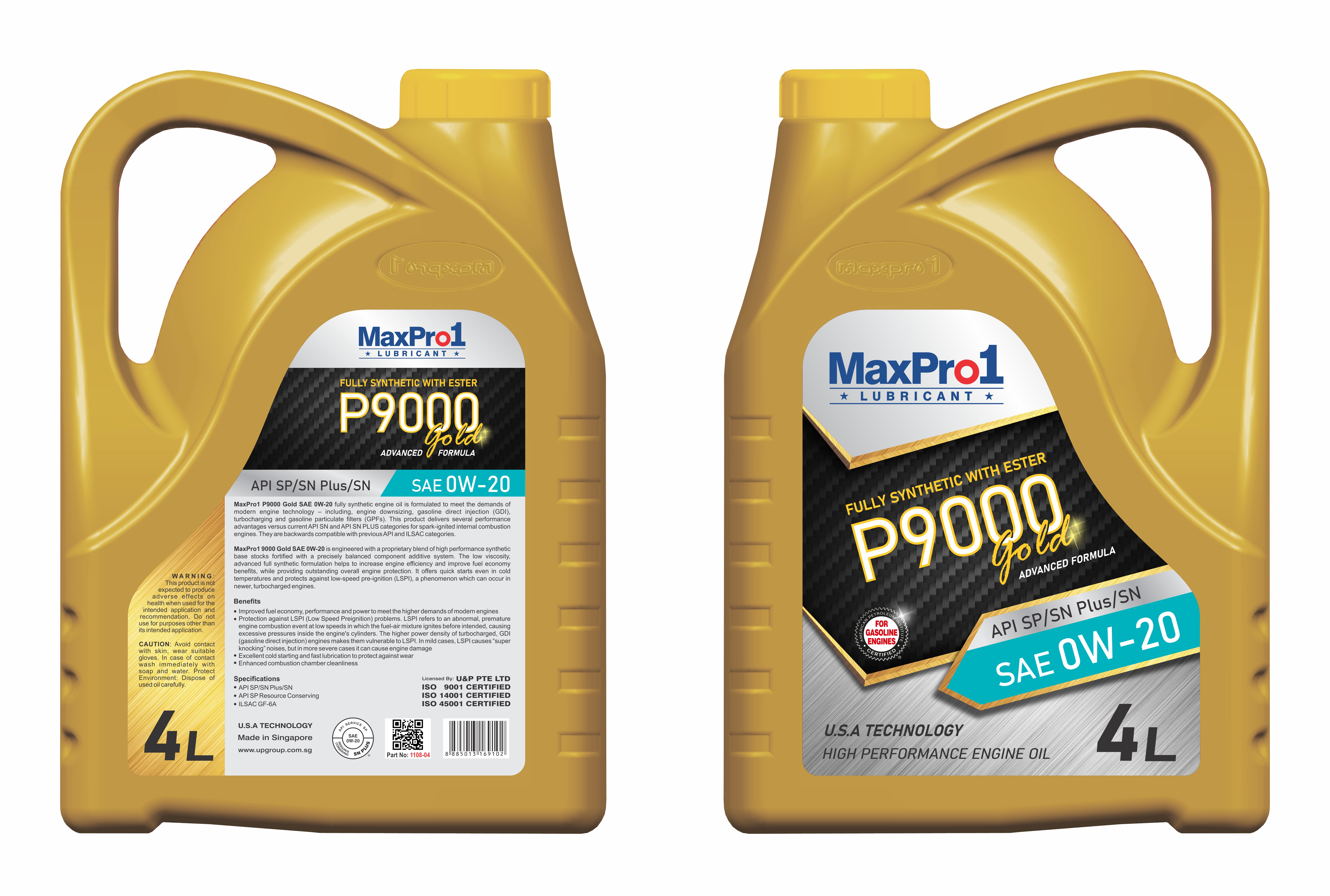 110804_MP MaxPro1 Моторное масло P9000 GOLD SAE 0W20 (API: SP), 4L