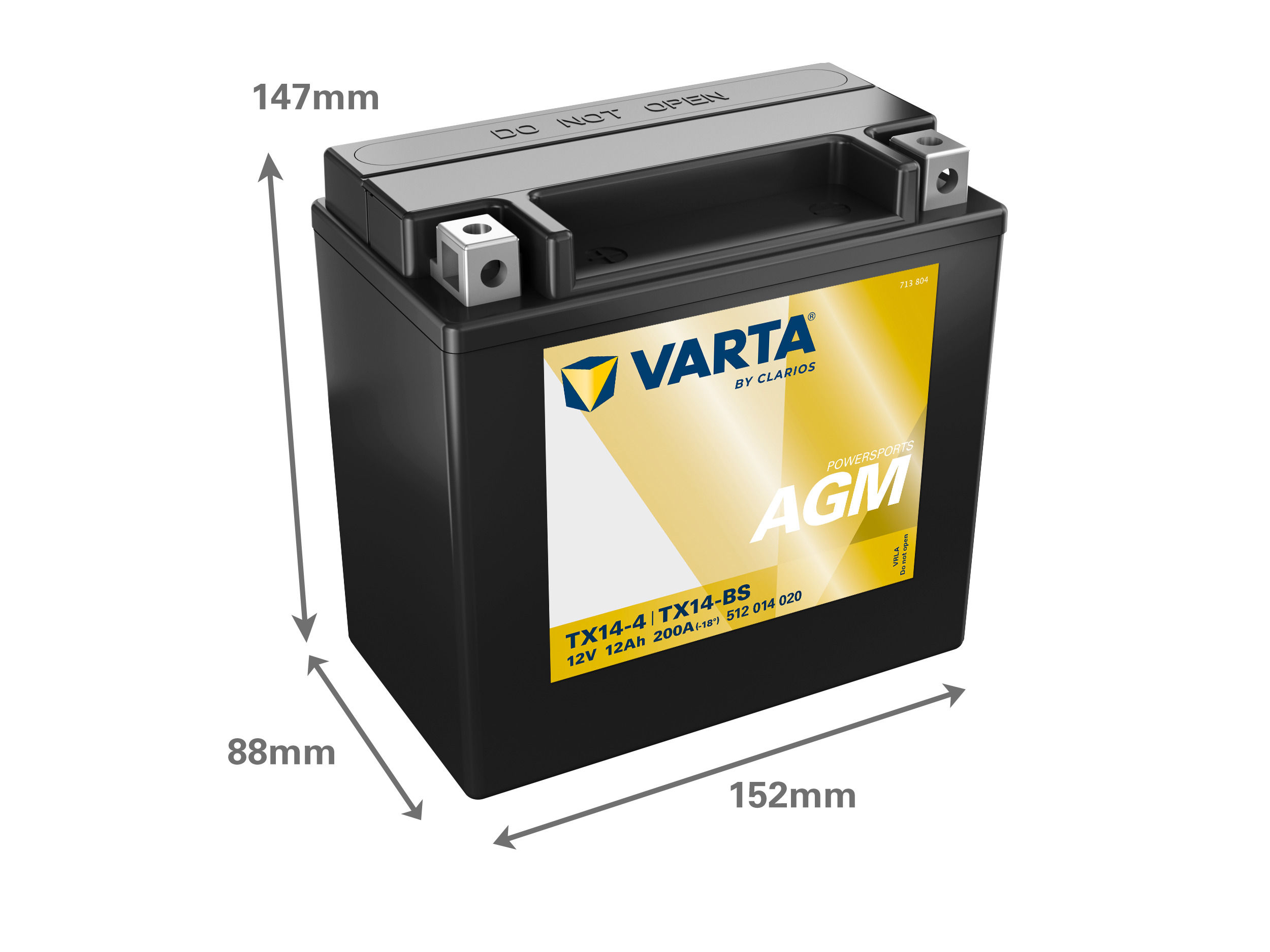 512014020 VARTA Аккумулятор 12Ah  512014 "+  -" 152x88x147