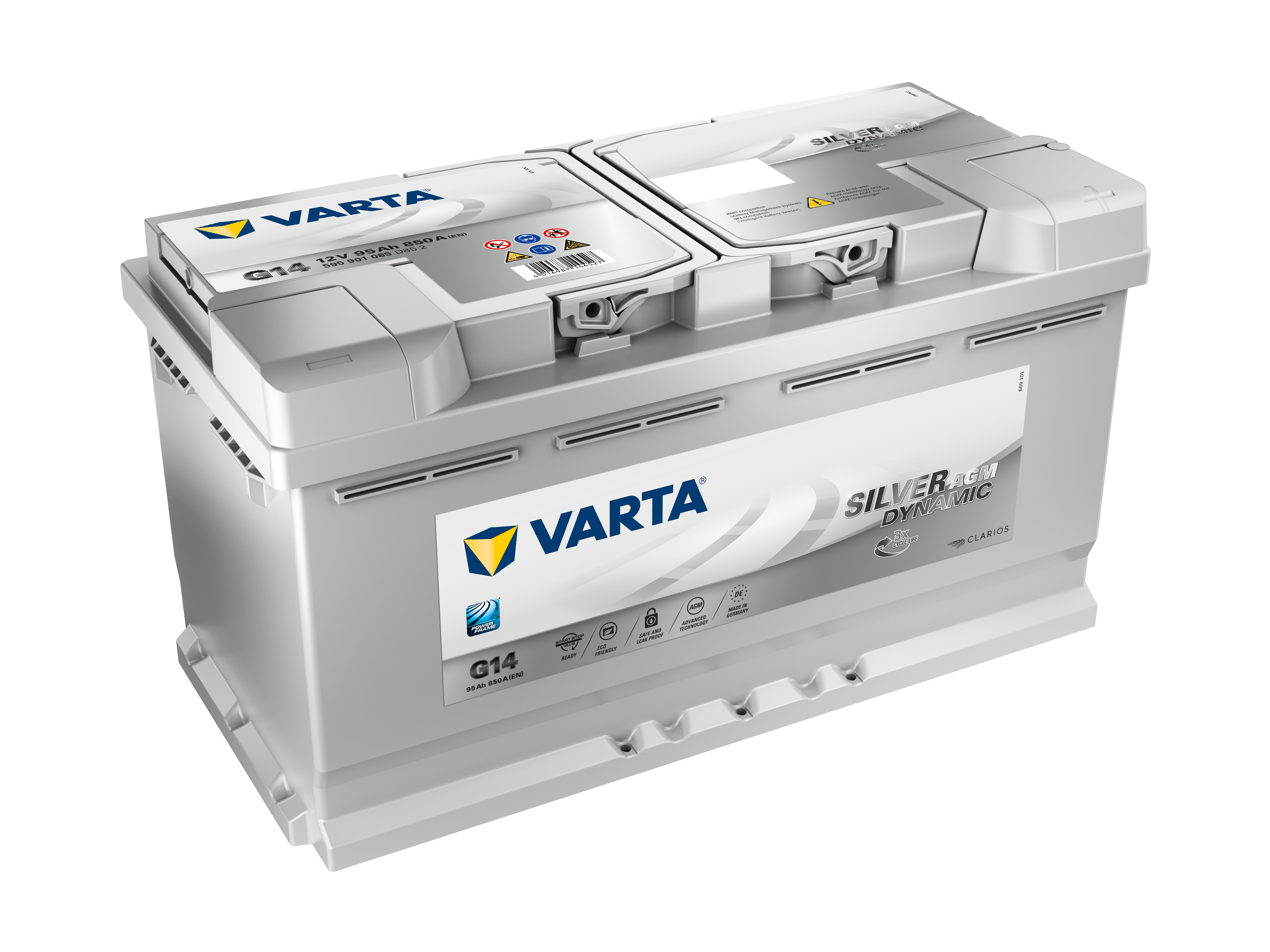 595901085 VARTA Аккумулятор 95Ah  595901   "-  +"  353x175x190 AGM