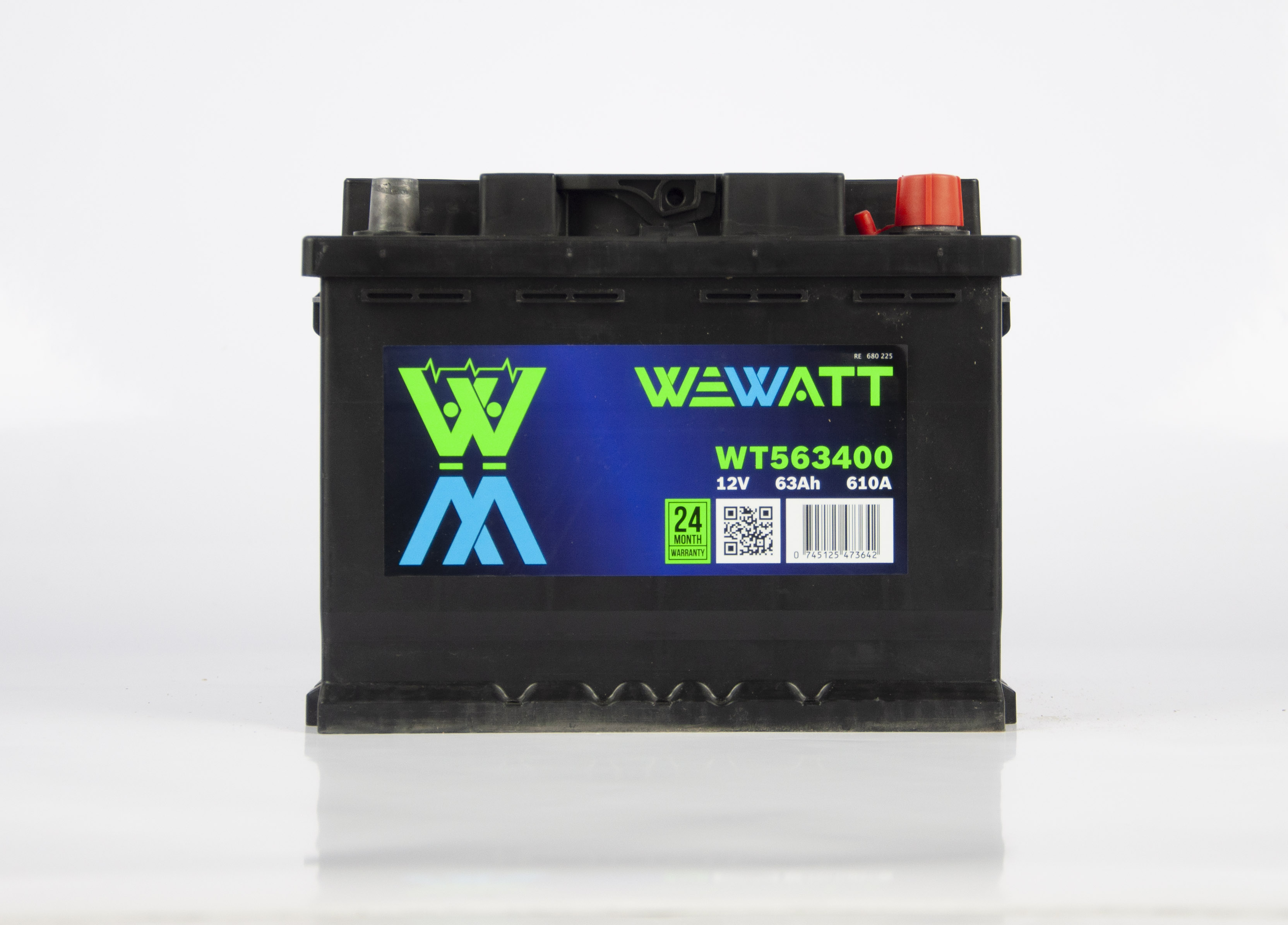 WT563400 WEWATT Аккумулятор 63Ah  563400   "-  +"  242x175x190